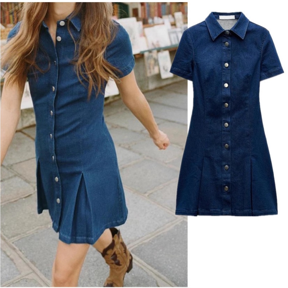 Zara Dark Blue Mini Dress